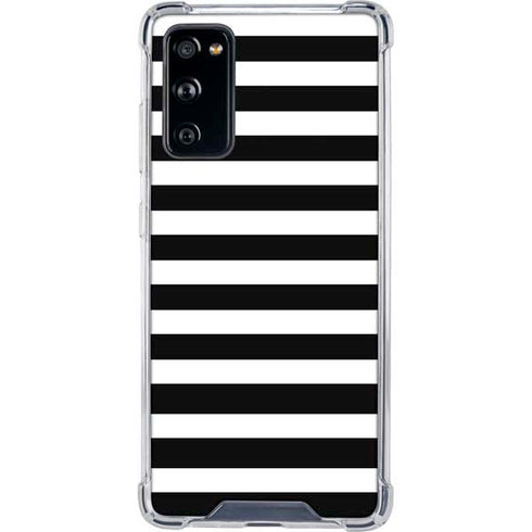 White and Black Stripes Galaxy S20 FE Clear Case